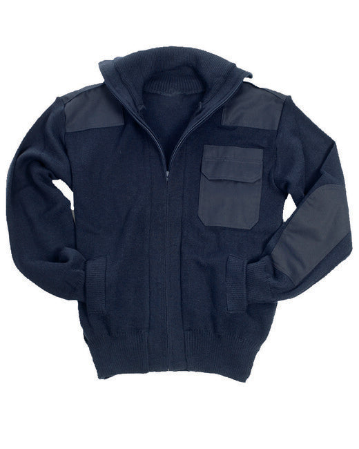 Mil-Tec Pullover mit Reißverschluss und tasche blau