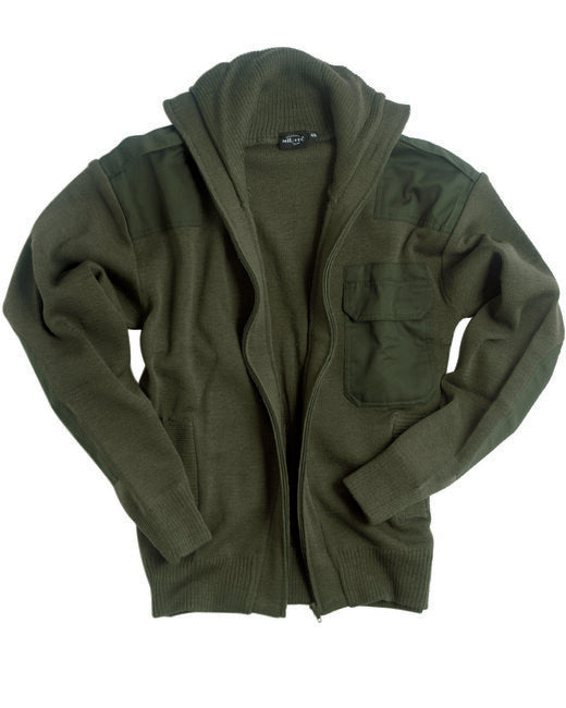Mil-Tec Pullover mit Reißverschluss und tasche olivfarben