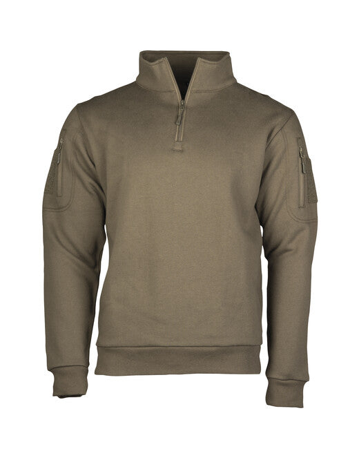 Mil-Tec Tactical Sweatshirt m.zipper ranger green