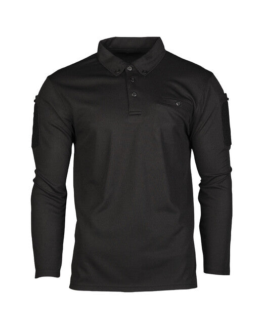 Mil-Tec tactical quick dry poloshirt 1/1 arm schwarz