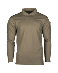 Mil-Tec tactical quick dry poloshirt 1/1 arm oliv