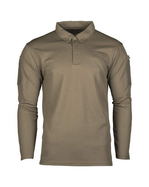 Mil-Tec tactical quick dry poloshirt 1/1 arm oliv