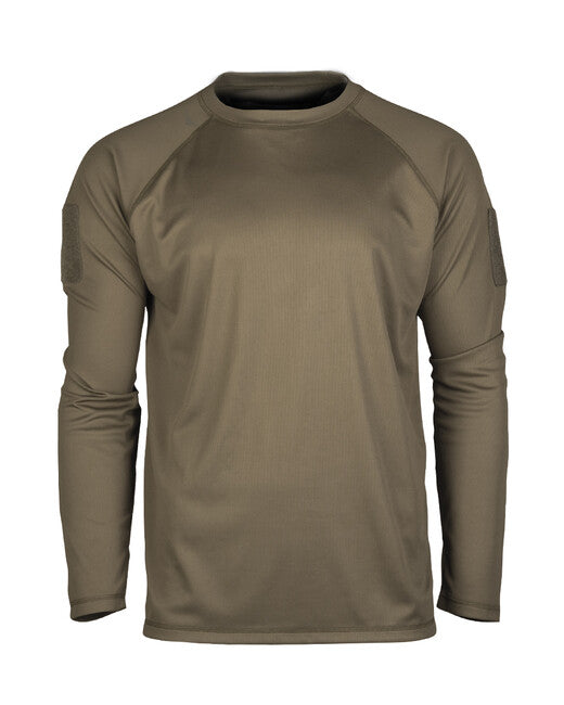 Mil-Tec Taktisches schnell trocknendes T-shirt mit langen Ärmeln, olivfarben