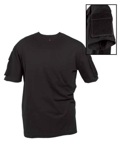 Mil-Tec taktisches T-shirt mit kurzem Ärmel, schwarz