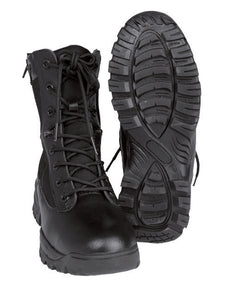 Mil-Tec TACTICAL Schuhe mit zwei YKK Reißverschlüssen, schwarz
