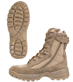 Mil-Tec TACTICAL Schuhe mit zwei YKK Reißverschlüssen, coyote