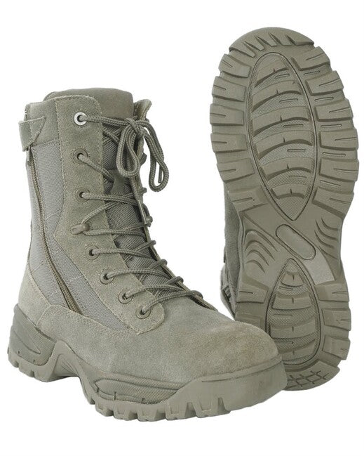 Mil-Tec TACTICAL Schuhe mit zwei YKK Reißverschlüssen, foliage