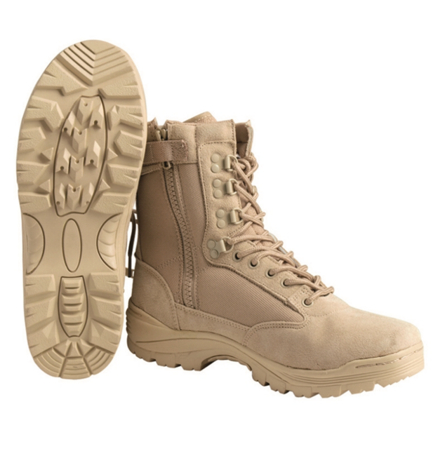 Mil-Tec TACTICAL Schuhe mit YKK Reißverschluss, khaki