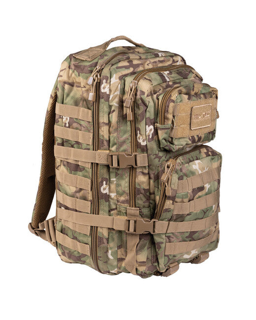 Mil-Tec US Assault Rucksack Large, woodland-arid, 36L
