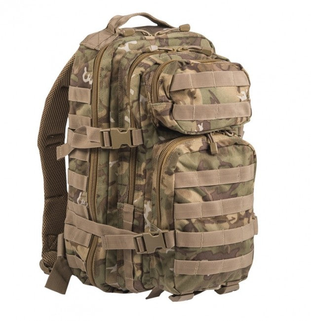 Mil-Tec Small Assault Rucksack woodland-arid 20L