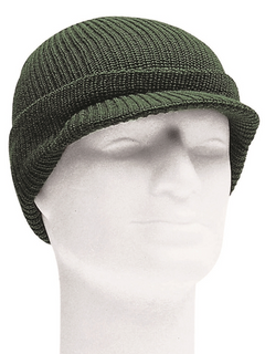 Mil-Tec Strickmütze mit Schild, olive
