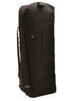 Mil-Tec US Seesack mit Doppelgurt, 75L, schwarz