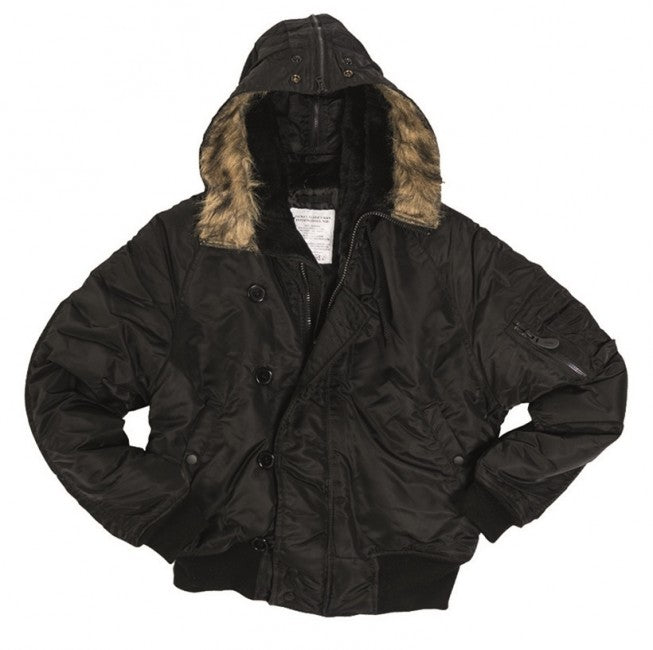 Mil-Tec US N2B Jacke, schwarz