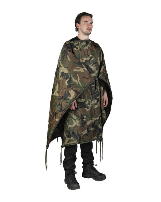 Mil-Tec Einsatz für Poncho, Woodland 210 x 150 cm