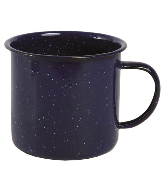 Mil-Tec Western Email Trinkbecher 350 ml, blau