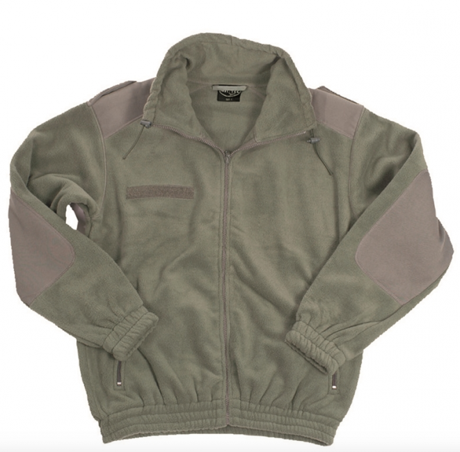 Mil-Tec zateplena Fleece- Sweatshirt oliv so spevnenim
