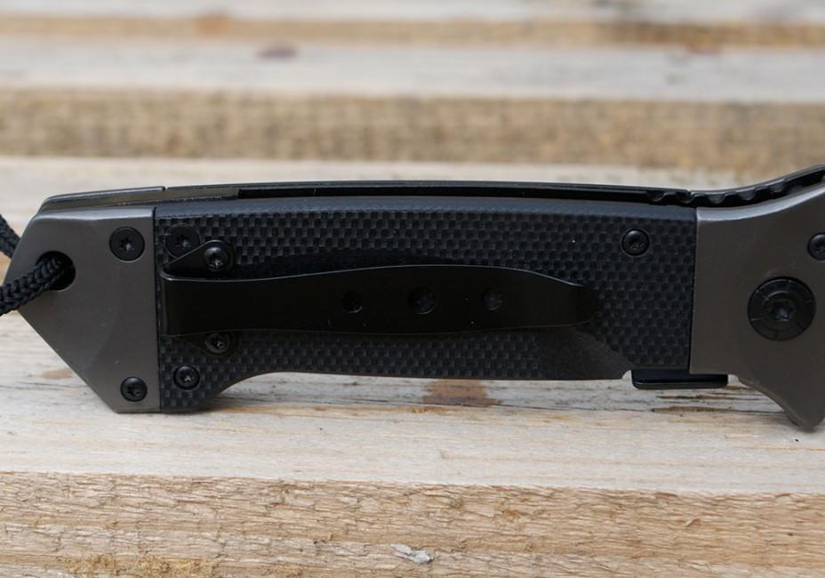 Mil-Tec DA35 Micarta Aufklappmesser 22cm schwarz