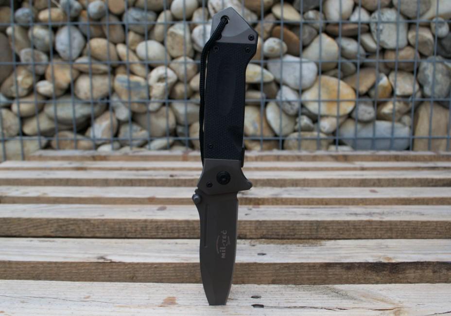 Mil-Tec DA35 Micarta Aufklappmesser 22cm schwarz