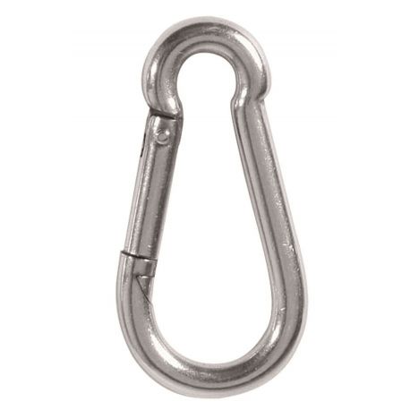 Mil-Tec Karabinerhaken Edelstahl, 6 cm