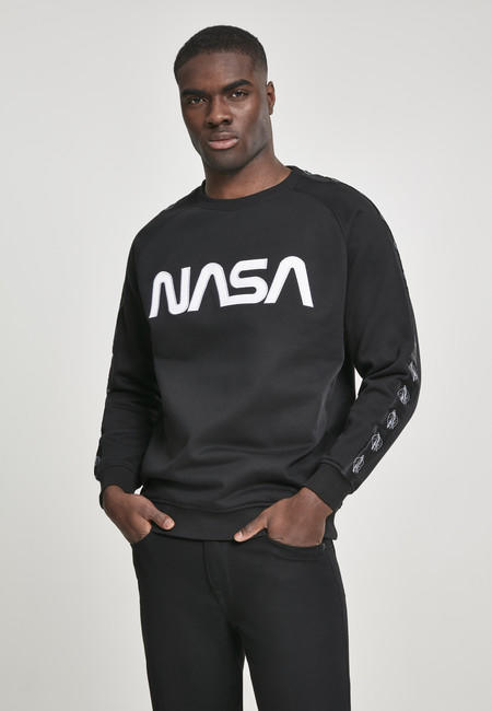 Urban Classics mikina NASA Wormlogo Rocket pánska, čierna