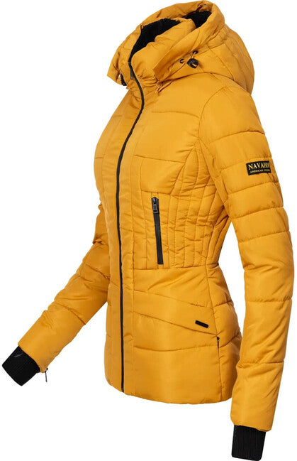 Navahoo Adele damen Winterjacke mit Kapuze, gelb