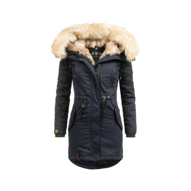 Navahoo Bombii damen Winterjacke mit Fell, Navy