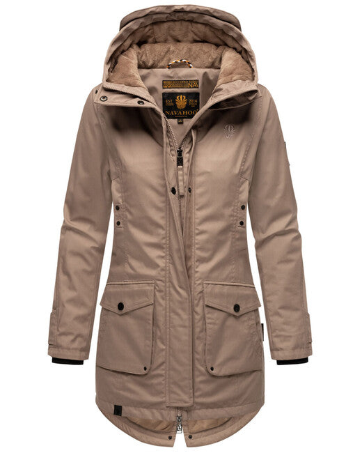 Navahoo BRINJAA damen-Softshell-Übergangsjacke, taupe-grau