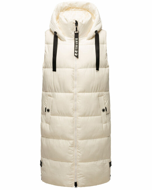 Navahoo Schnuffelchen damen lange Weste, offwhite