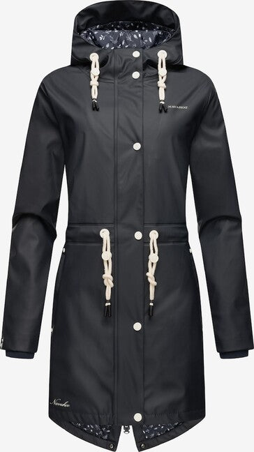 Navahoo Flower Of Ocean damen Regenjacke, marineblau