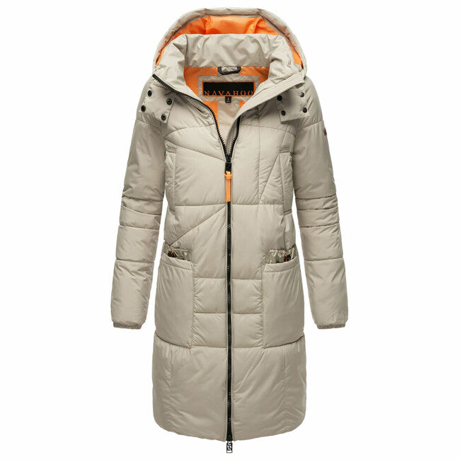 Navahoo Bliblablubb damen Winterjacke mit Kapuze pebble grey