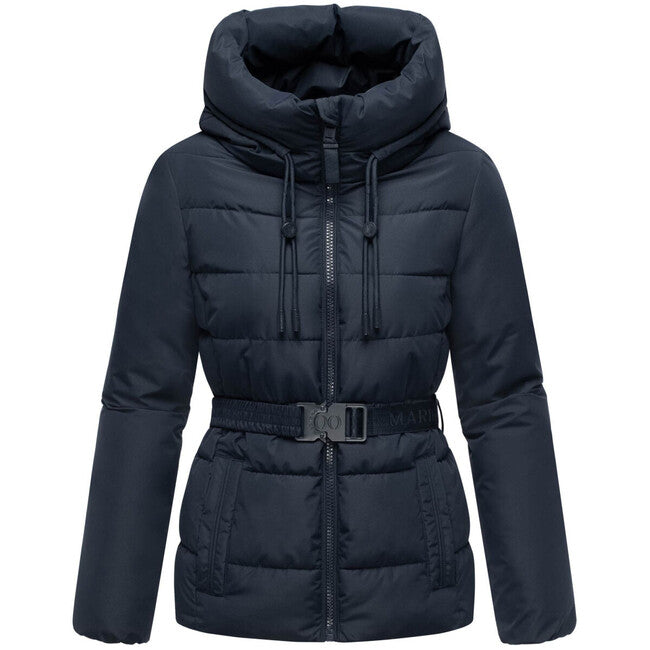 Marikoo HIMEE 16 damen Winterjacke mit hohem Kragen und Saum, navy