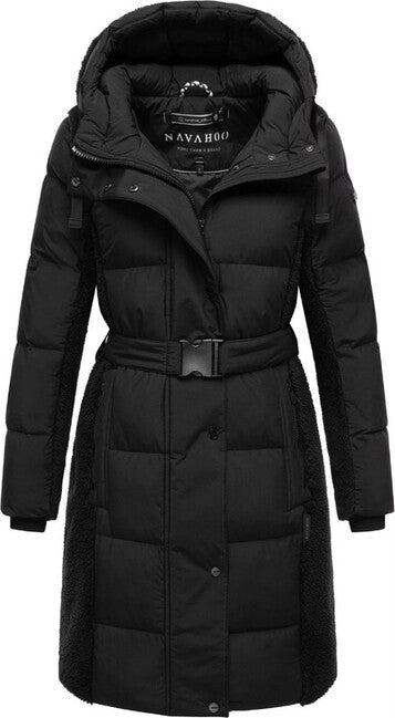 Navahoo Funkelteddy14 damen Winterjacke, schwarz