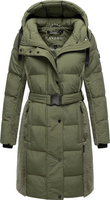 Navahoo Funkelteddy14 damen Winterjacke, olive leaf