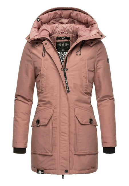 Navahoo Blizzardstorm damen Winterjacke mit Kapuze, terrakotta