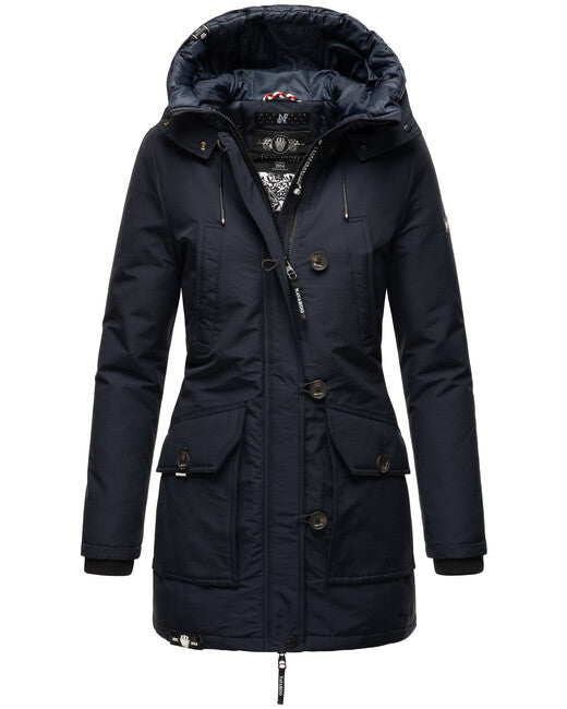 Navahoo Freezestoorm damen Winterjacke mit Kapuze, Navy