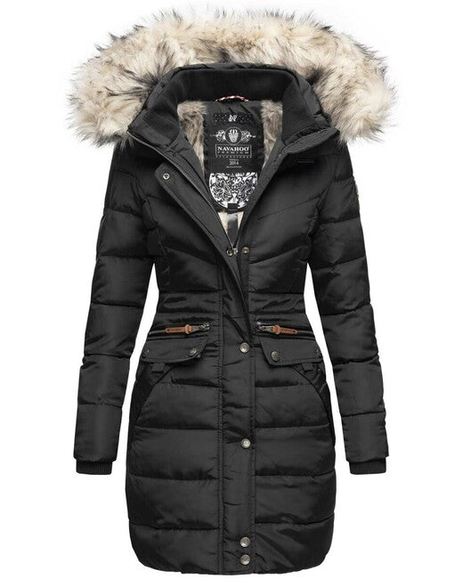 Navahoo Paula damen Winterparka mit Kapuze, schwarz