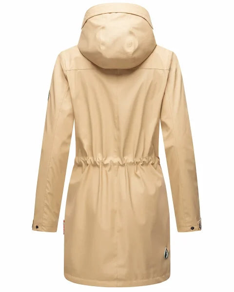 Navahoo Deike damen Winter Regenjacke mit Kapuze, Beige