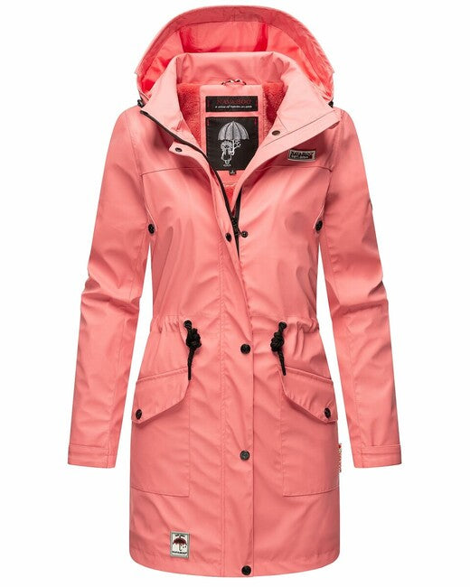 Navahoo Deike damen Winter Regenjacke mit Kapuze, rose coral