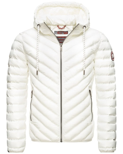Navahoo Fey-tun herren-Übergangsjacke mit Kapuze, weiß