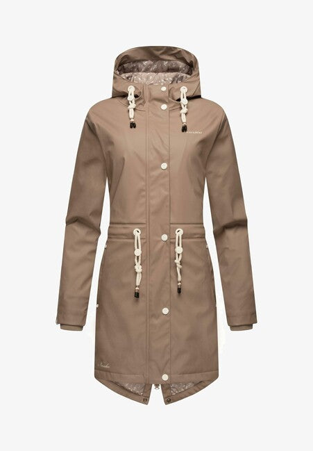Navahoo FLOWER OF OCEAN wasserdichte damenjacke, taupe