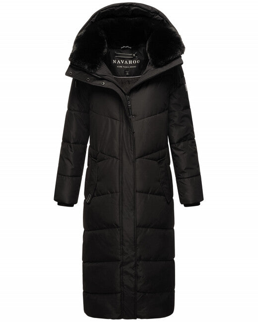 Navahoo HINGUCKER damen Winterjacke mit Kapuze, Schwarz
