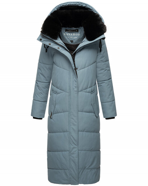 Navahoo HINGUCKER damen Winterjacke mit Kapuze, puderblau