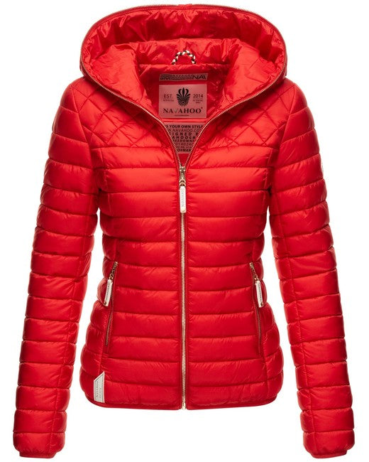 Navahoo Ich bin Hübsch damen Übergangsjacke mit Kapuze, Rot