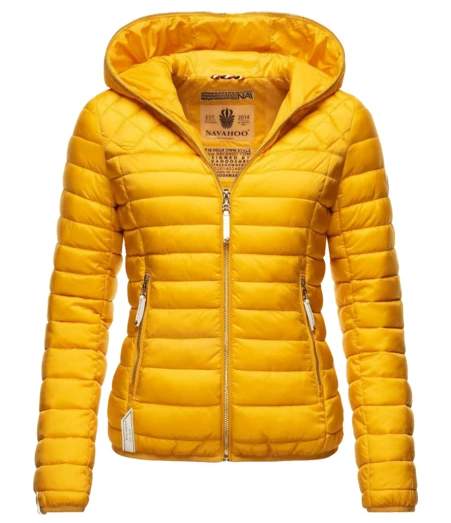Navahoo Ich bin Hübsch damen Übergangsjacke mit Kapuze, gelb