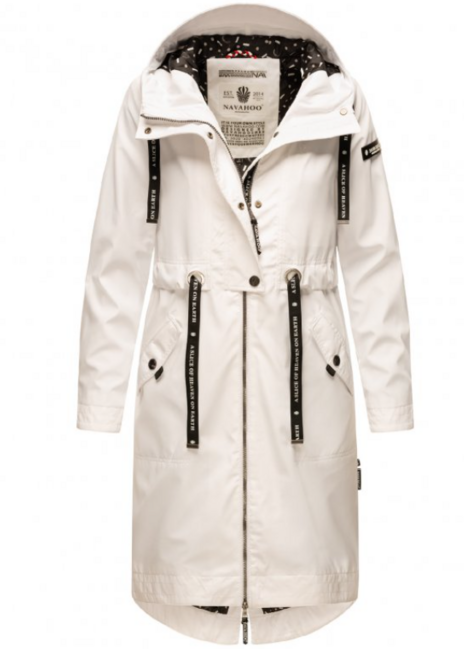 Navahoo JOSINAA damen Übergangsjacke mit Kapuze, weiß