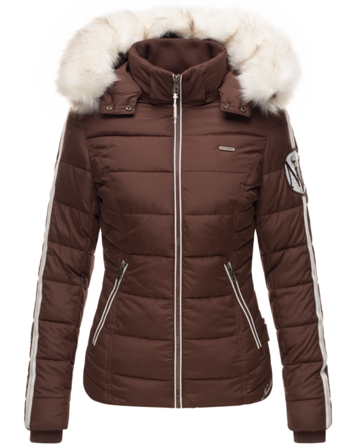 Navahoo KHINGAA´S damen Winterjacke mit Kapuze, schokolade