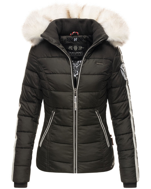 Navahoo KHINGAA´S damen Winterjacke mit Kapuze, schwarz