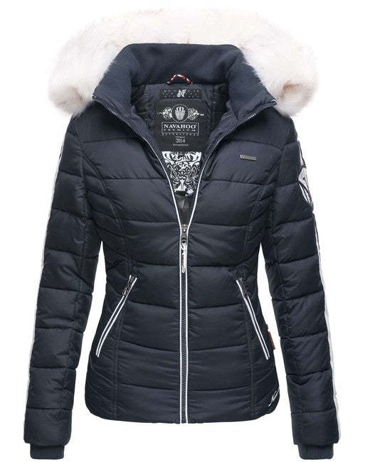 Navahoo KHINGAA´S damen Winterjacke mit Kapuze, navy