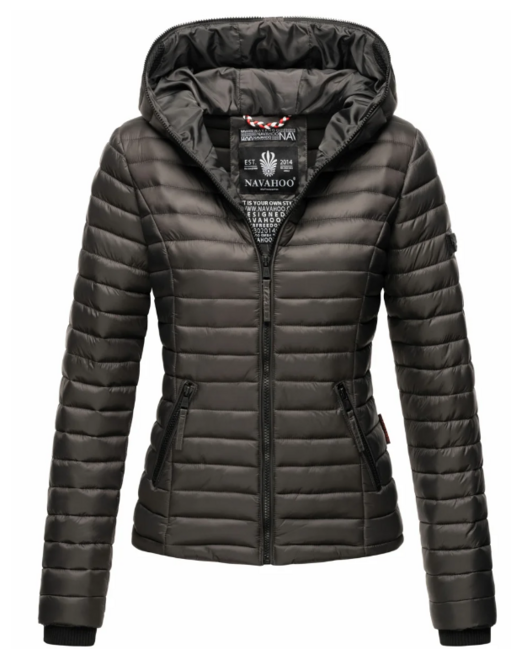 Navahoo Kimuk damen Übergangsjacke mit Kapuze, anthrazit