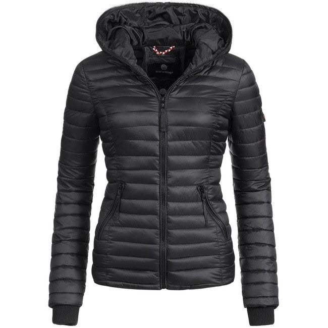 Navahoo Kimuk damen Übergangsjacke mit Kapuze, schwarz